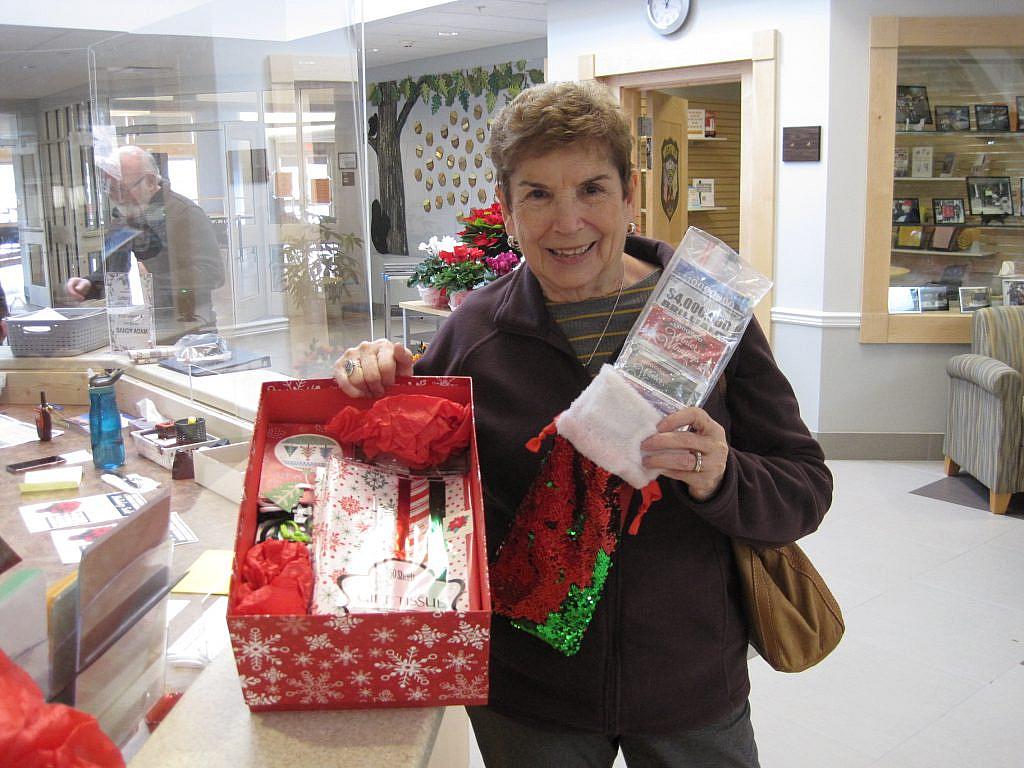 Sandy Adam is absolutely thrilled to be the winner of this year's Lottery Ticket Holiday Fundraiser for the Friends of the Westfield Senior Center